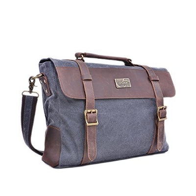 Gootium Canvas Leather Messenger Bag