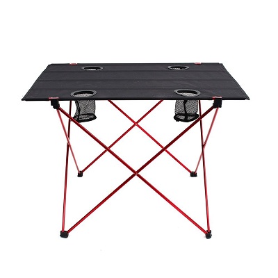 Outry Lightweight Folding Table with Cup Holders