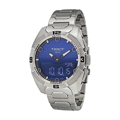 Tissot Men's Solar Analog-Digital Display Swiss Quartz Silver Watch