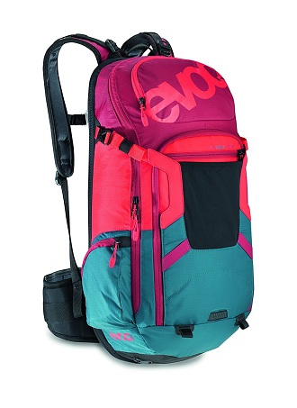 Evoc, FR Trail Team Protector, 20L, Backpack, Light Petrol/Olive