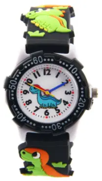 ELEOPTION Waterproof 3D Cute Cartoon Digital Silicone Wristwatches Time Teacher Gift