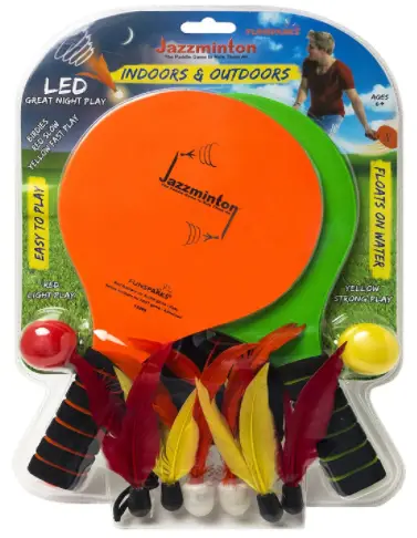 Jazzminton Deluxe LED 3 in 1 Paddle Ball Game