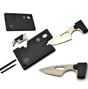 Best Tactical Pocket Knife Credit Card Tool Set By Cable And Case