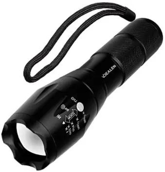 Tactical Portable LED Flashlight 1000 Lumens with 5 Modes