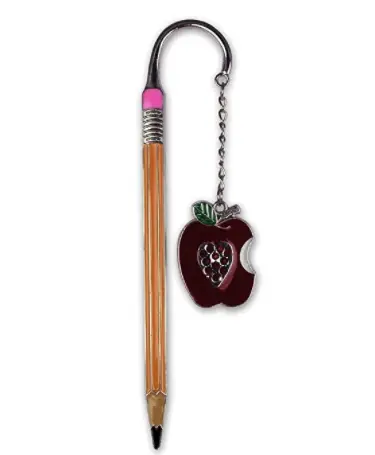 Teacher Bookmark - Apple Bookmark with Jewels
