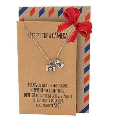 Quan Jewelry Cute Camera Miniature Pendant Necklace for Women