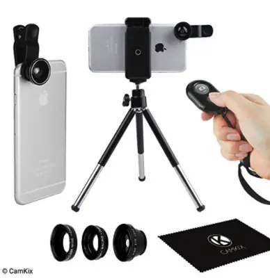 Universal 3in1 Camera Lens Shutter Remote + Tripod Kit for Smartphones