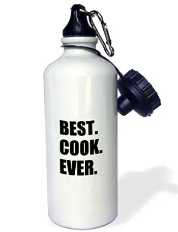 Best Cook Ever-Text Gifts for Worlds Greatest Chef and Cooking Fans Sports Water Bottle