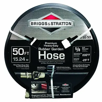 Briggs and Stratton Premium Heavy-Duty Rubber Garden Hose