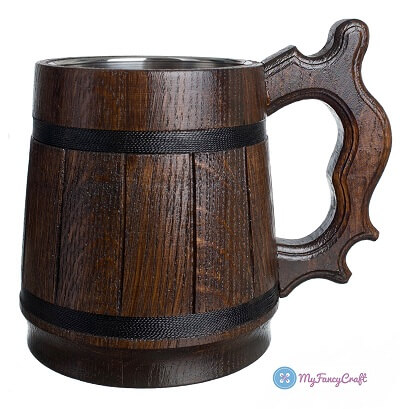 MyFancyCraft Wood Beer Mug