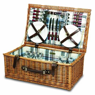 PICNIC TIME Newbury Willow Picnic Basket