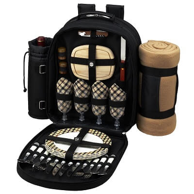 Picnic at Ascot - Deluxe Equipped 4 Person Eco Picnic Backpack