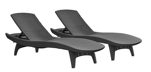 Keter Pacific 2-Pack All-weather Adjustable Outdoor Lounge