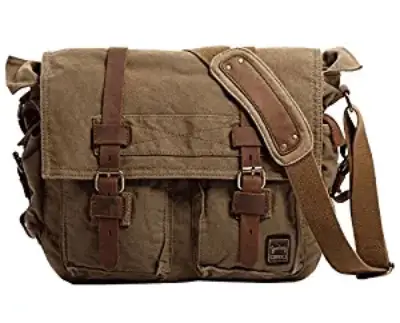 Berchirly Vintage Military Men Canvas Messenger Bag