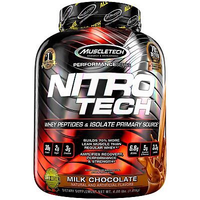 NitroTech Protein Powder Plus Creatine Monohydrate Muscle Builder