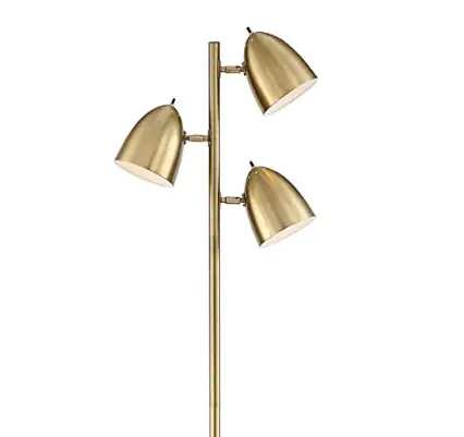 Aaron Aged Brass 3-Light Floor Lamp