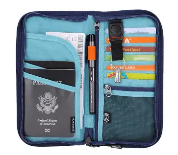 Zoppen RFID Travel Passport Wallet & Documents Organizer