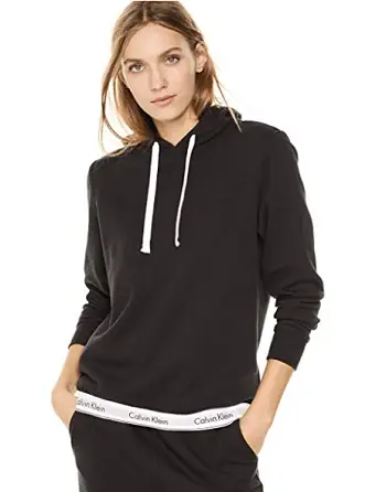 Calvin Klein Women's Modern Cotton Lounge Drawstring Hoodie