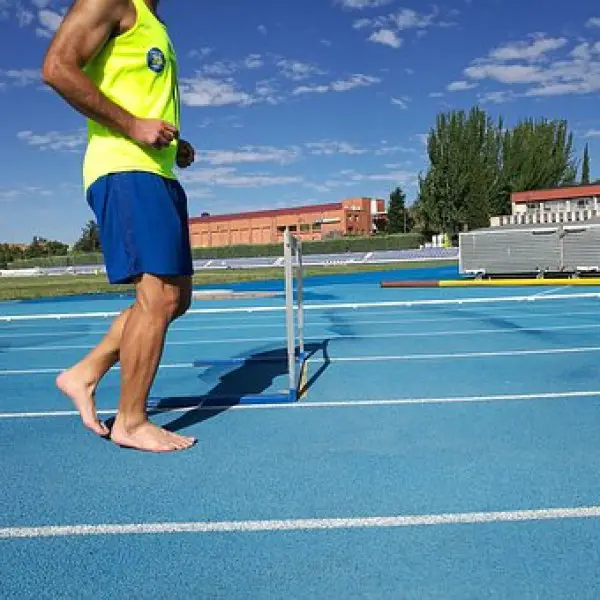 running in place barefoot