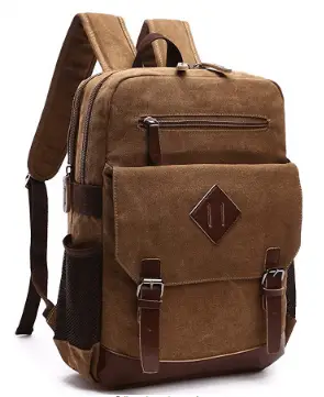 Kenox Mens Large Vintage Canvas Backpack