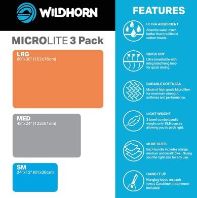 Wildhorn Microlite Travel Towel Set Best Gifts for Outdoor Lovers