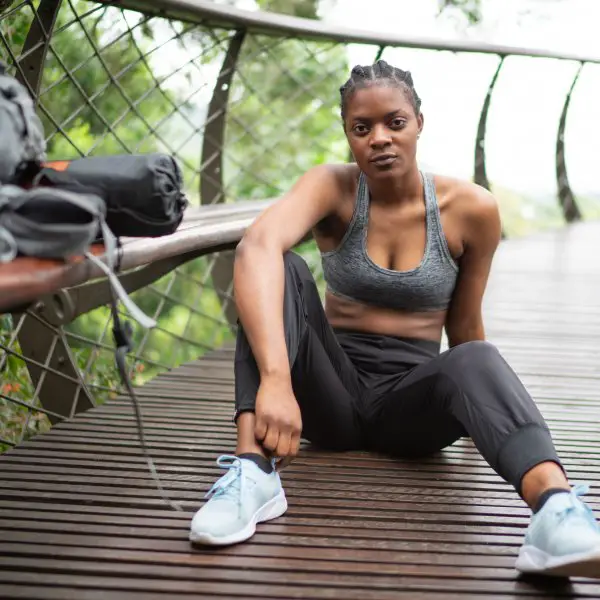 woman wearing a sport bra